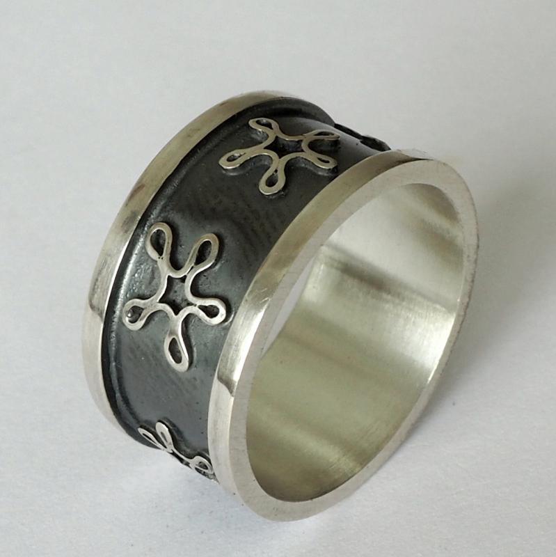 zilveren massieve ring. 