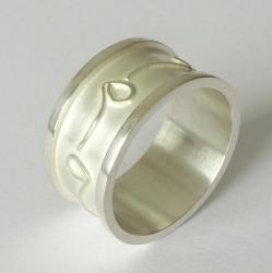 Zilveren massieve ring. 